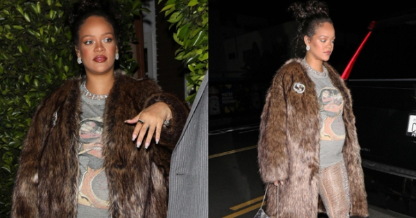 Rihanna tỏa sáng với bộ đồ giấu bụng bầu đi dạo phố cùng bạn bè