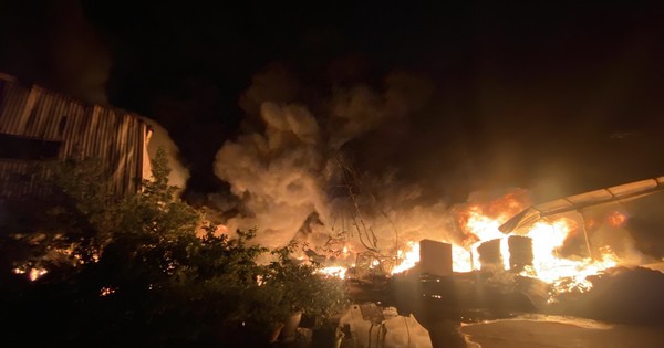 Hỏa hoạn kinh hoàng thiêu rụi nhà xưởng tại Long An