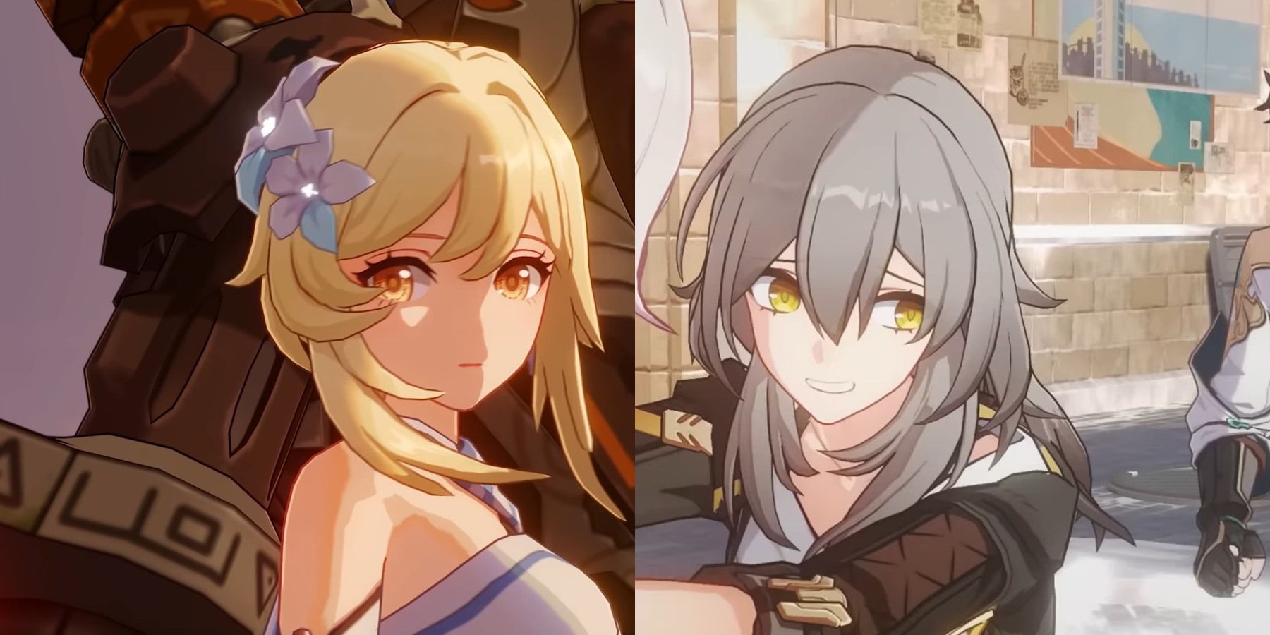 Lumine and Stelle Fuse in Epic Genshin Impact Concept