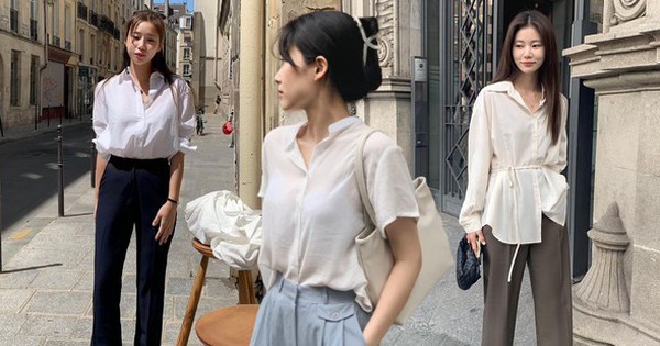 Biến tấu phong cách cùng chiếc áo sơ mi trắng