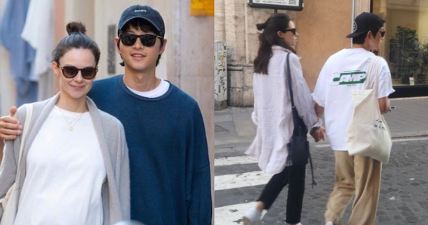 Song Joong Ki và vợ đồng hành nhau đi mua sắm đồ chuẩn bị đón con yêu