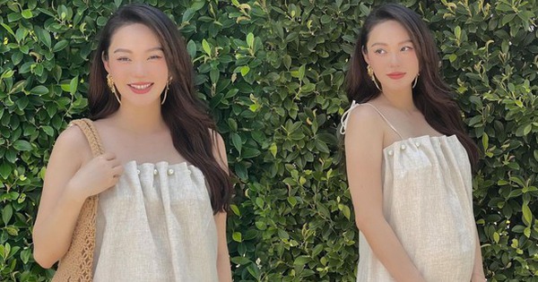 Minh Hằng khoe bụng bầu nổi bật ở tháng thứ 7