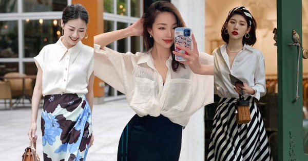 Sự kết hợp hoàn hảo: Sơ mi trắng và chân váy dài - Lợi hại hơn tuổi 30!