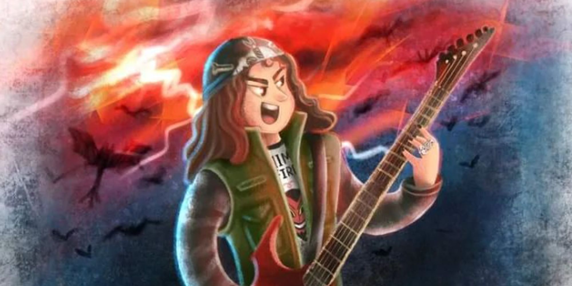 Unveiling the Epic Heroism of Eddie Munson in Mind-Blowing Cartoon Fan Art!