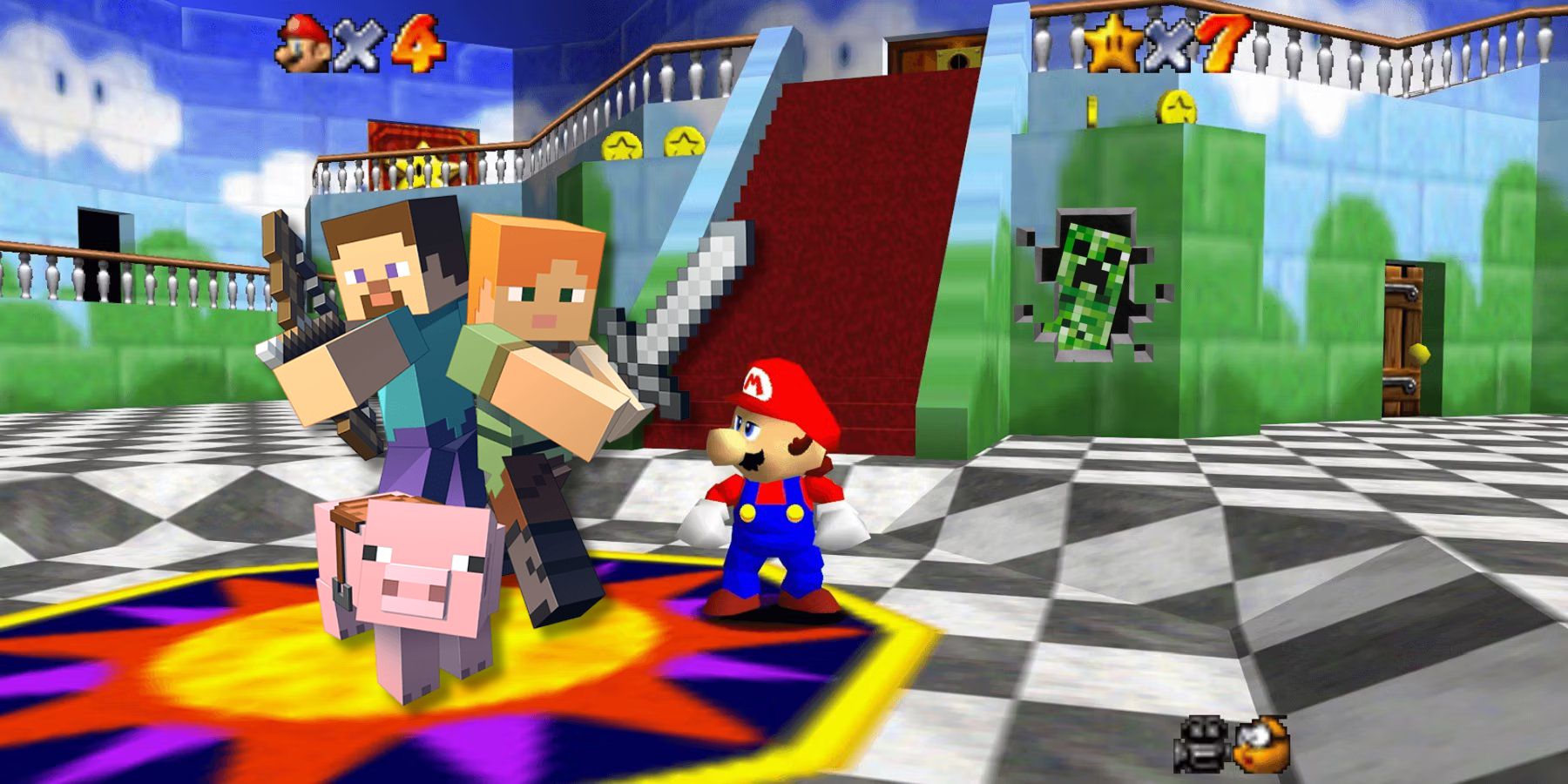Mind-Blowing: Gamer Recreates Super Mario 64's Iconic Castle Inside Minecraft