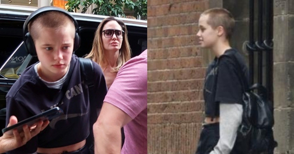 Shiloh nhà Angelina Jolie gây sốt với kiểu tóc cạo trọc độc đáo
