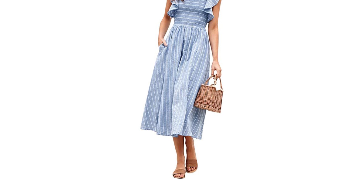 Discover the Ultimate Must-Have: Unveiling the Irresistible Allure of the Striped Linen Summer Dress