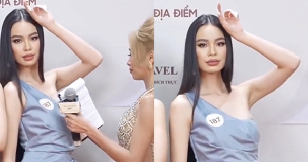 Thí sinh Miss Grand Vietnam gây tranh cãi với thái độ gây hấn trên thảm đỏ: MC 'chữa cháy' sự cố hớ hênh