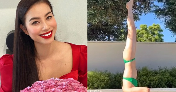 Phạm Hương gây sốt với body thon gọn khi thực hiện tư thế yoga 'khó nhằn'