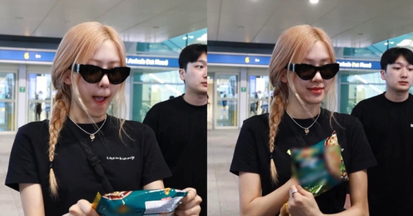Rosé (BLACKPINK) nhận gói phở tại sân bay bùng nổ cảm xúc, fan MXH Việt Nam 'điên đảo'