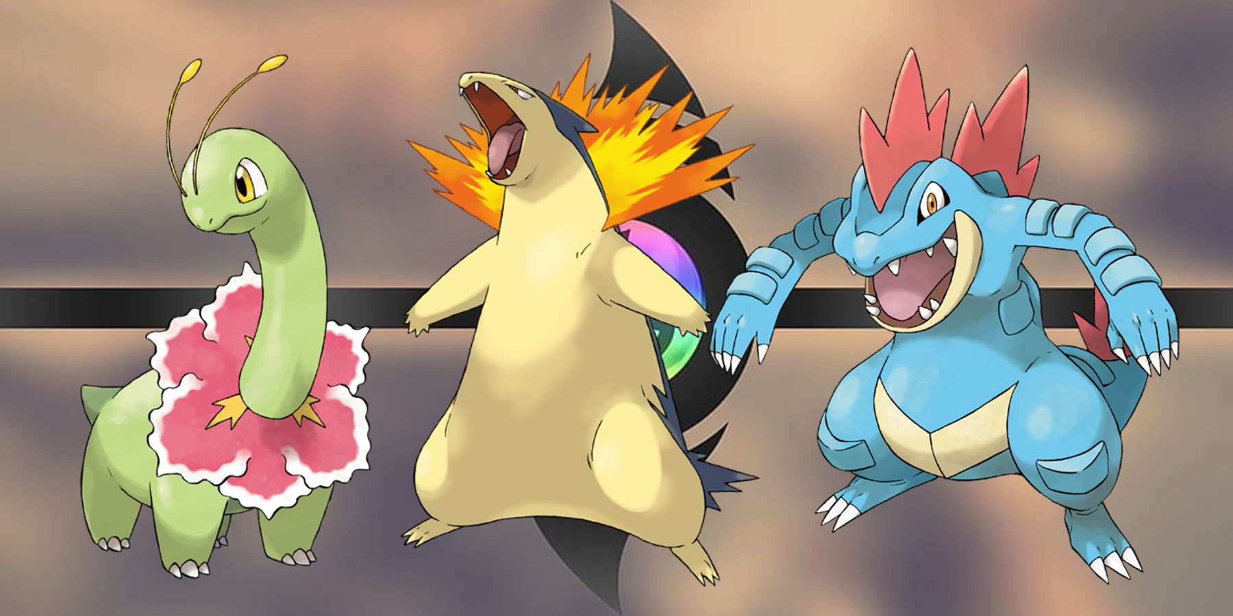 Meganium typhlosion feraligatr