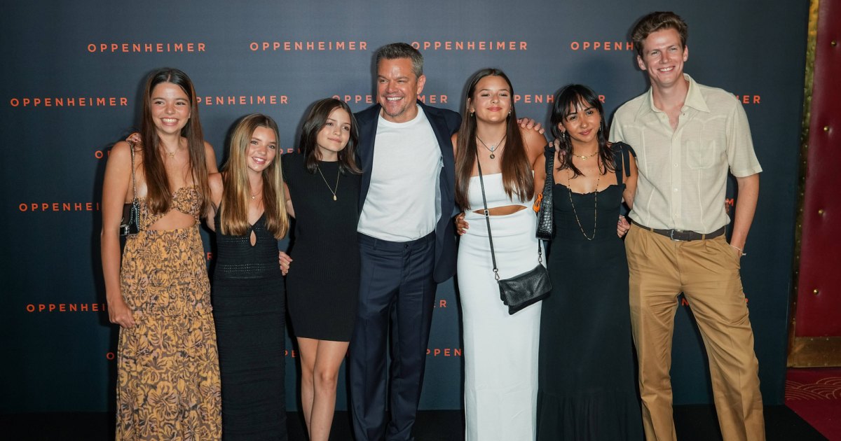 Matt Damon's Adorable Daughters Steal the Limelight at 'Oppenheimer' Paris Premiere: Must-See Photos