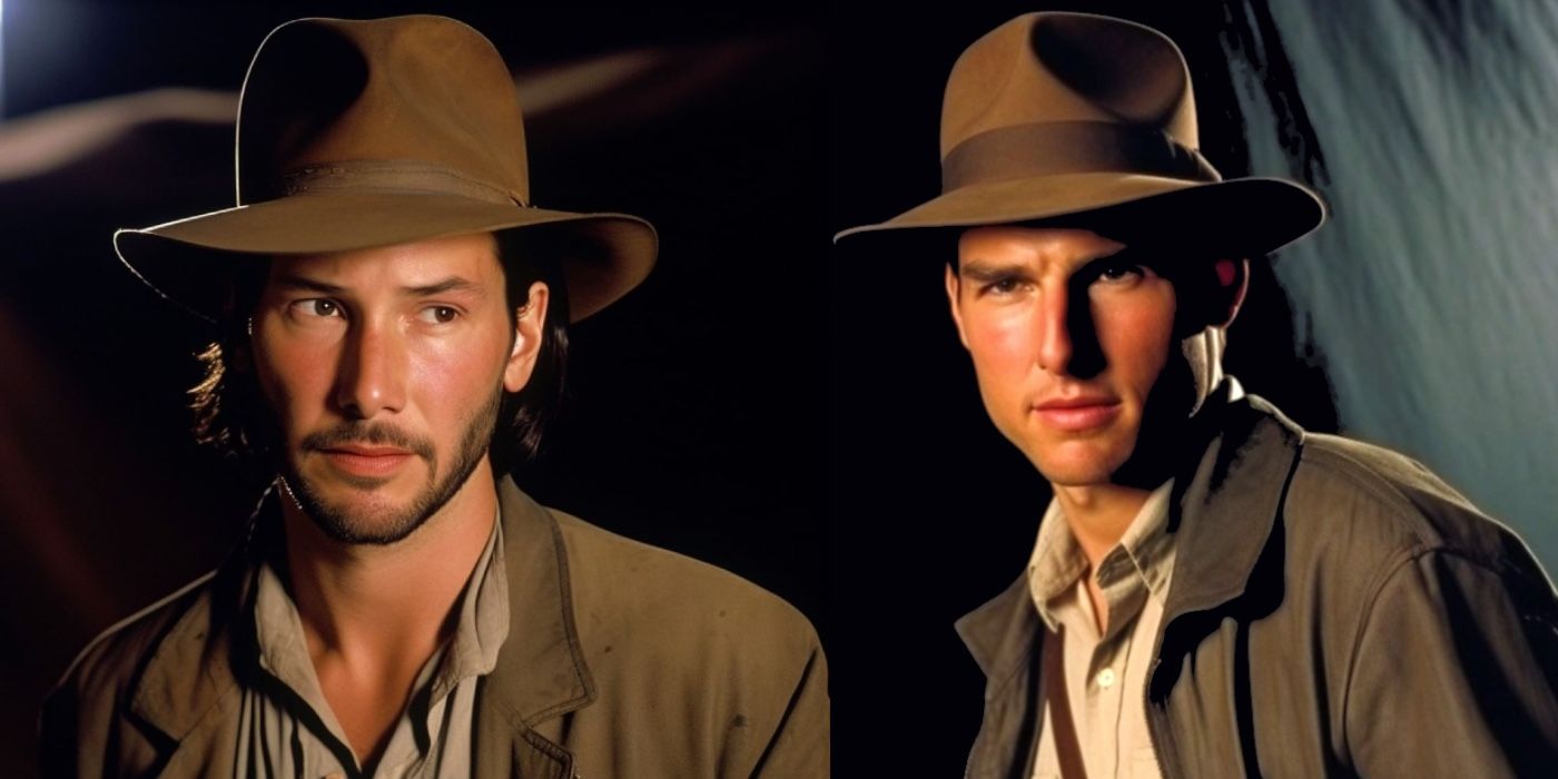 Unprecedented Indiana Jones Artwork Envisions Star-Studded Cast featuring Tom Cruise, Keanu Reeves, and More!