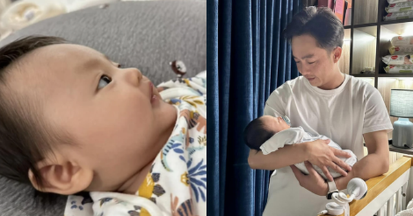 Đàm Thu Trang chia sẻ ảnh cận mặt con trai, Cường Đô la dành lời khen cho chàng trai đẹp nhất nhà